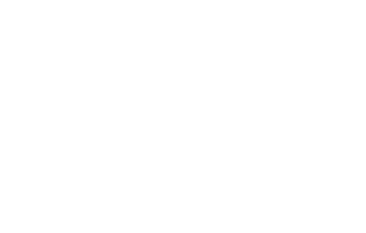 White logo of Ngā Manu nature reserve in Waikanae on the Kāpiti coast.